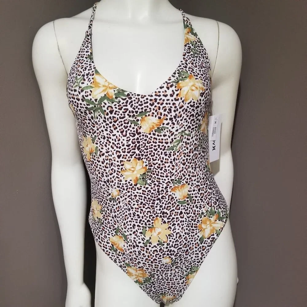 Hurley  Printed One-Piece Cheeky Swimsuit - Jungle Cat - Picture 2 of 11